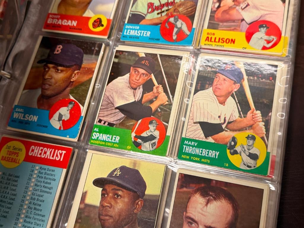 1963 TOPP BASEBALL CARD SET NEAR COMPLETE WITH STARS, HALL OF FAMERS, ROOKIE CARDS - 13