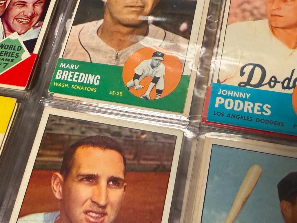 1963 TOPP BASEBALL CARD SET NEAR COMPLETE WITH STARS, HALL OF FAMERS, ROOKIE CARDS - 17