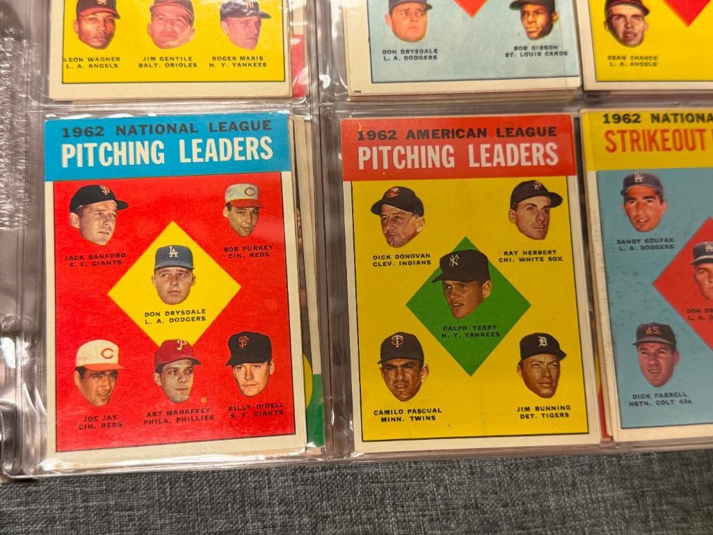 1963 TOPP BASEBALL CARD SET NEAR COMPLETE WITH STARS, HALL OF FAMERS, ROOKIE CARDS - 2