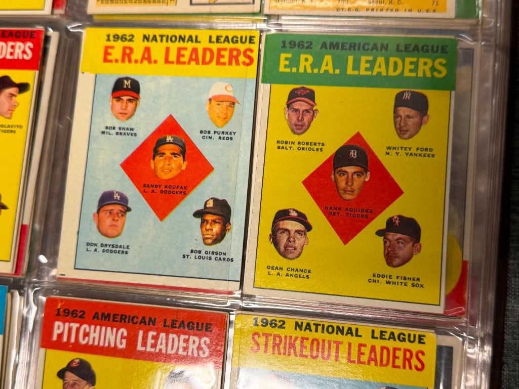 1963 TOPP BASEBALL CARD SET NEAR COMPLETE WITH STARS, HALL OF FAMERS, ROOKIE CARDS - 4