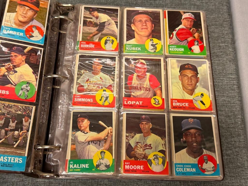 1963 TOPP BASEBALL CARD SET NEAR COMPLETE WITH STARS, HALL OF FAMERS, ROOKIE CARDS - 6