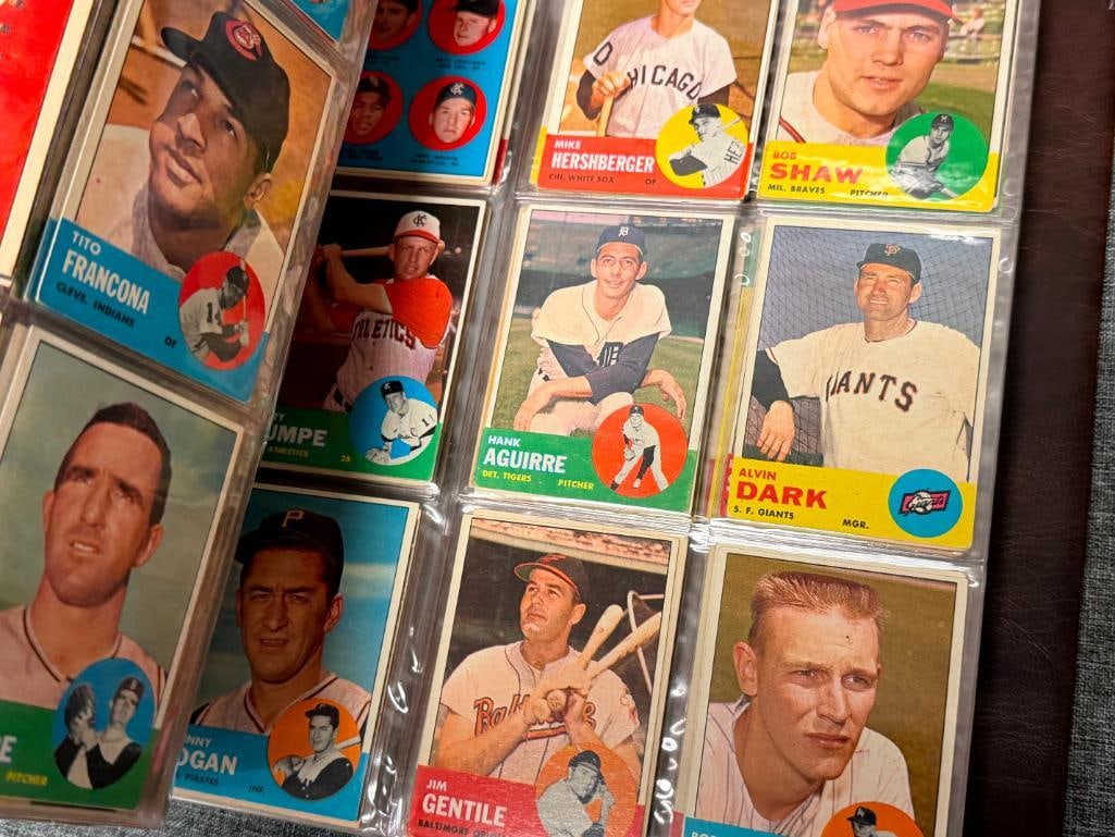 1963 TOPP BASEBALL CARD SET NEAR COMPLETE WITH STARS, HALL OF FAMERS, ROOKIE CARDS - 9