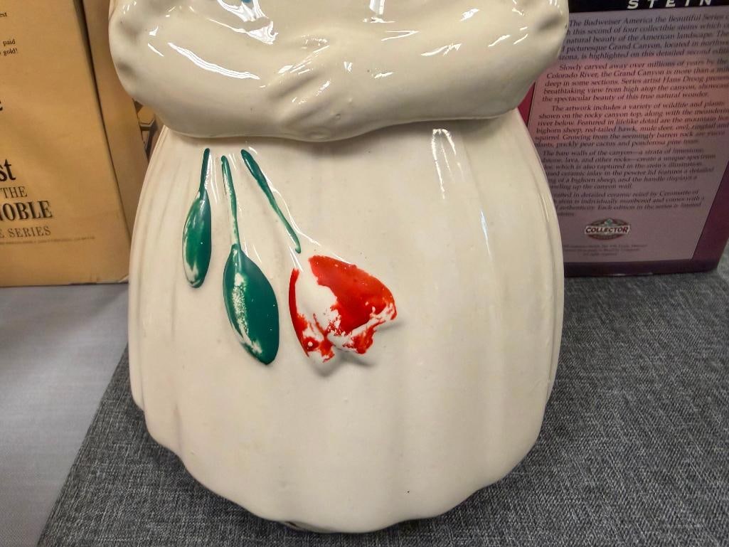 VINTAGE STUDIO ART POTTERY CERAMIC DUTCH GIRL FIGURAL COOKIE JAR HAND PAINTED - 5