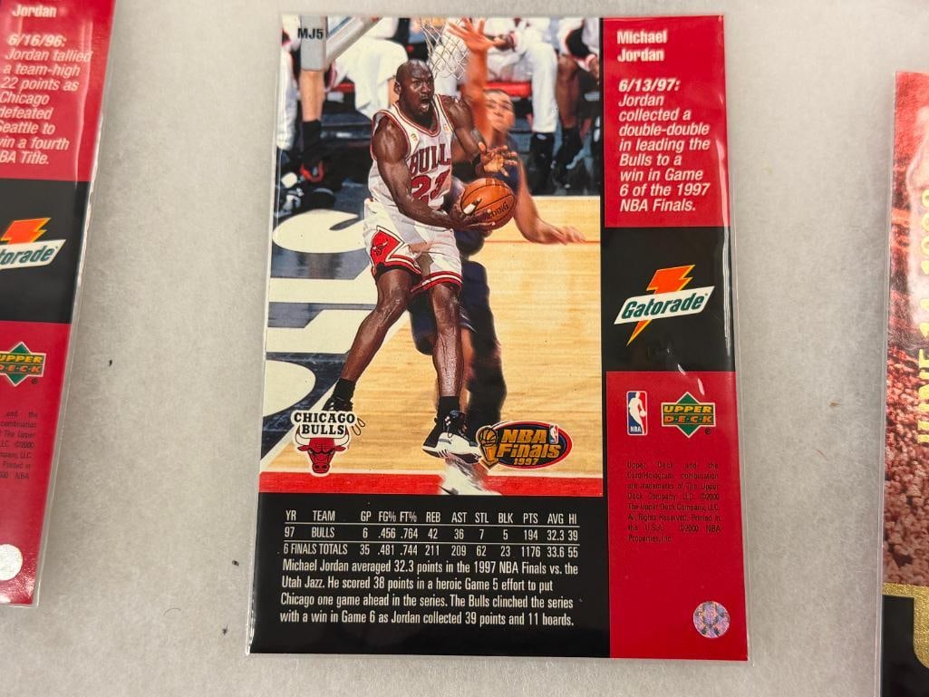 2000 UPPER DECK MICHAEL JORDAN LARGE FORMT GATORADE CARDS 6/12 CARDS - 10
