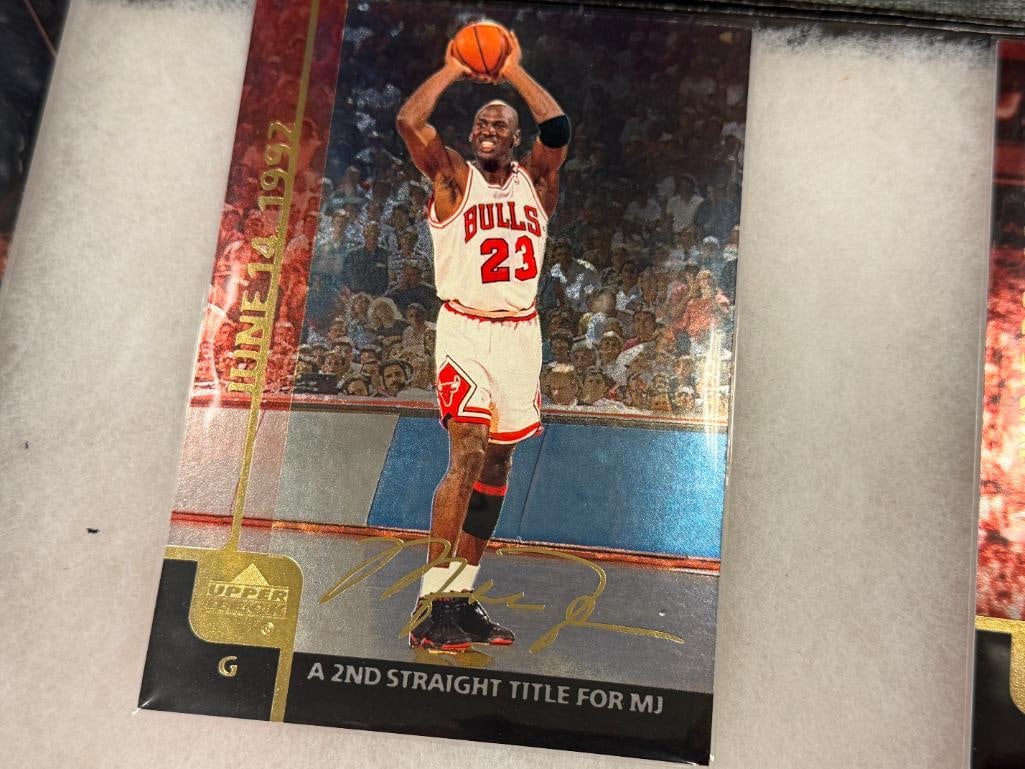 2000 UPPER DECK MICHAEL JORDAN LARGE FORMT GATORADE CARDS 6/12 CARDS - 3