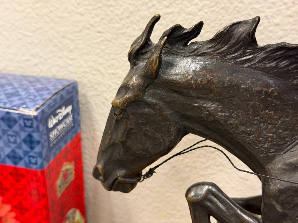 FREDERIC REMINGTON RENOWNED WESTERN ARTIST RESTRIKE BRONZE SCULPTURE THE CHEYENNE - 10