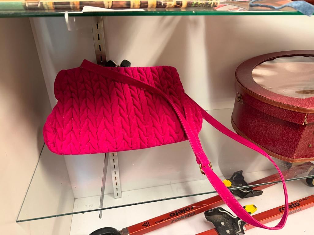 HIGH FASHION HANDBAGS GENUINE LEATHER PINK PURSE - 2