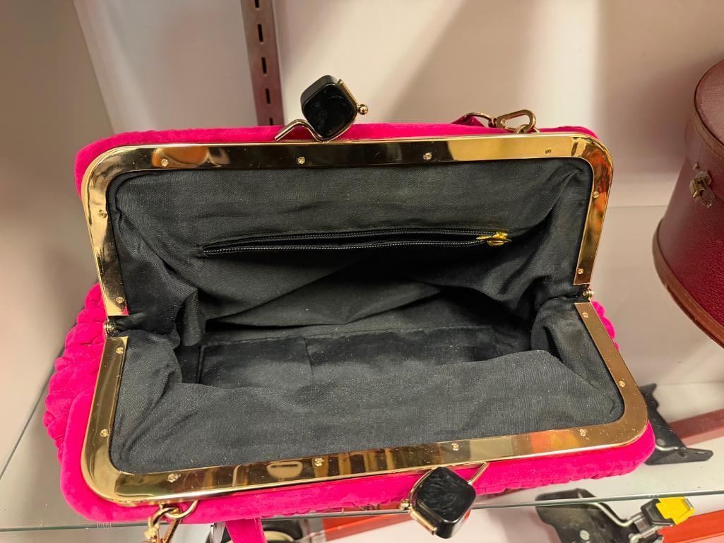HIGH FASHION HANDBAGS GENUINE LEATHER PINK PURSE - 8