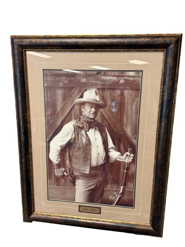 JOHN WAYNE THE DUKE SEPIA TONE PHOTO-PRINT OF WESTERN ACTOR ORIGINALLY SHOT BY BOB WILLOUGHBY (1 of 7)