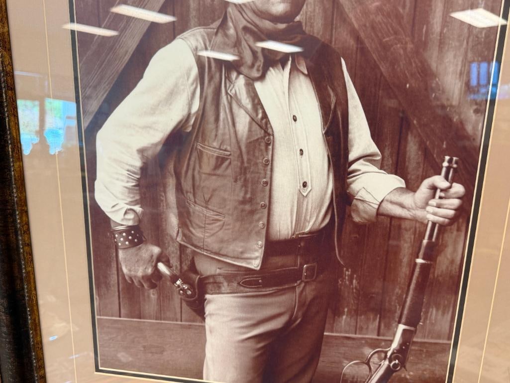 JOHN WAYNE THE DUKE SEPIA TONE PHOTO-PRINT OF WESTERN ACTOR ORIGINALLY SHOT BY BOB WILLOUGHBY - 4
