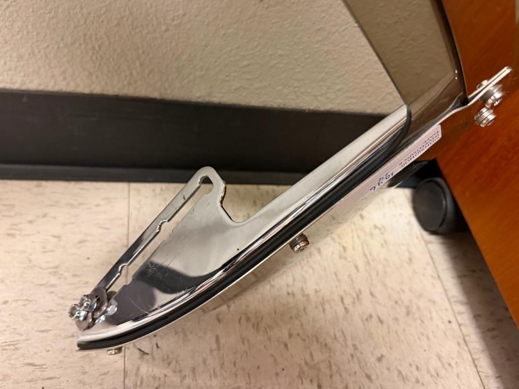 TINTED MOTOCYCLE WINDSHIELD LEXAN SHEET FEATURING CHROME MOUNTING AND BRACKETS - 4
