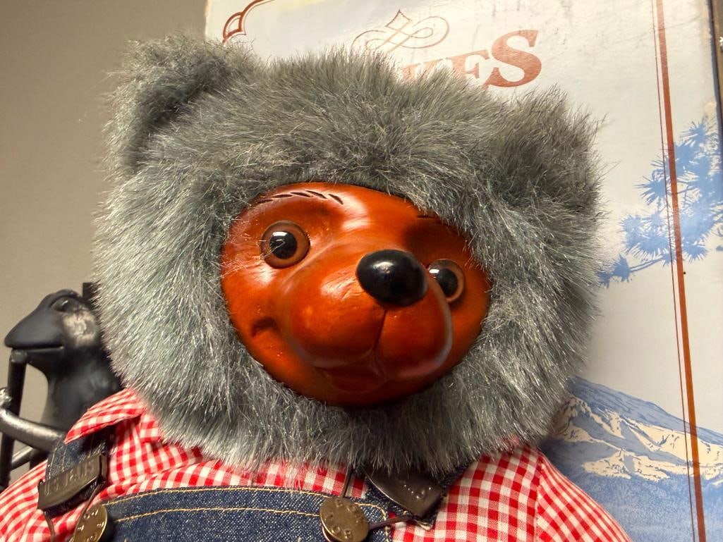 ROBERT RAIKES LIMITED EDITION TEDDY BEARS W/ WOOD ACCENTS INCLUDING 5446 HUCKLE BEAR AND 5468 DAISY - 10