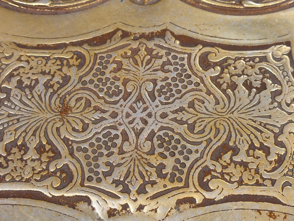 ORNATE THREE-TIER BRASS-STYLE ETAGERE / PLANT STAND - 5