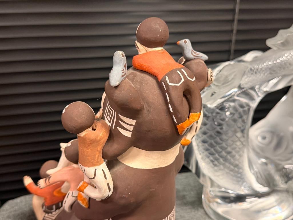 CHRISTINE AGGIE HENDERSON - PANCHO CELEBRATED ACOMA PUEBLO POTTERY ARTIST LARGE STORYTELLER DOLL - 9