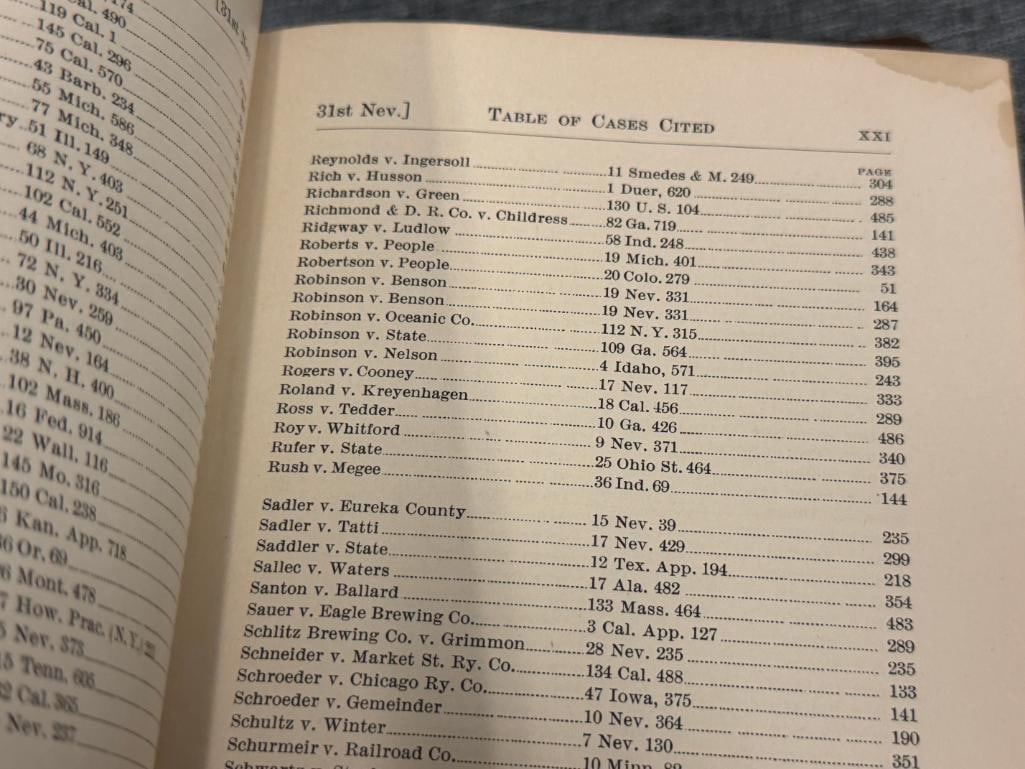 NEVADA 40TH SESSION LEGISLATURE OF THE STATE OF NEVADA 1941, 1910 REPORTS OF CASES STATE OF NEVADA - 7