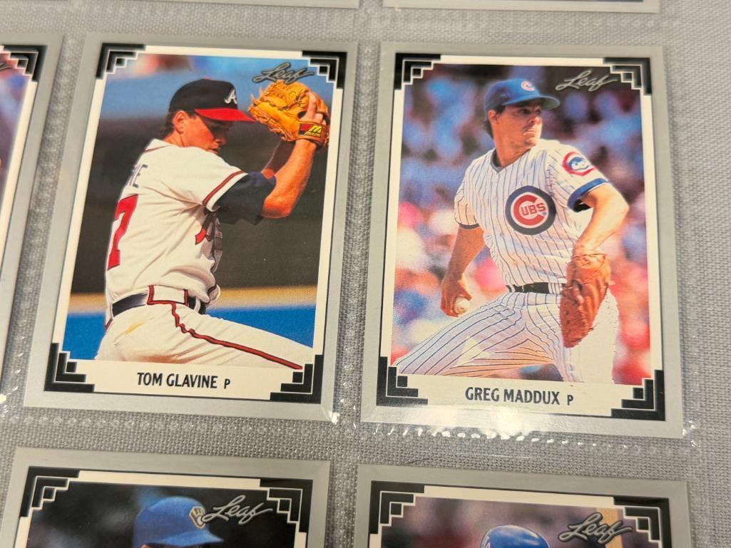 1991 LEAF BASEBALL CARDS HALL OF FAME / STARS ROBIN YOUNT, GREG MADDUX, OZZIE SMITH, JOHN SMOLTZ - 4
