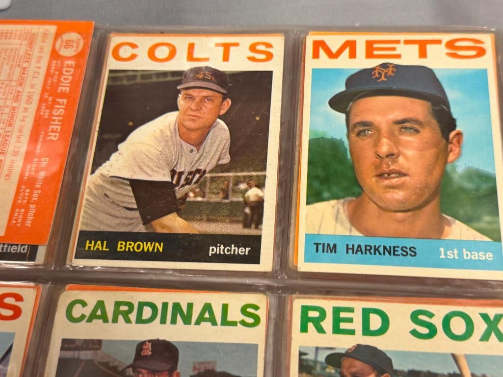 1964 TOPPS BASEBALL CARD SET NEAR COMPLETE WITH ROOKIES, HALL OF FAMERS, STARS - 18