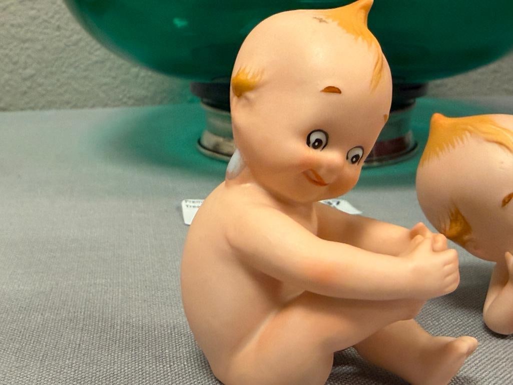 VINTAGE LEFTON'S CHINA HAND PAINTED PORCELAIN KEWPIE BABY DOLLS MADE IN JAPAN - 6