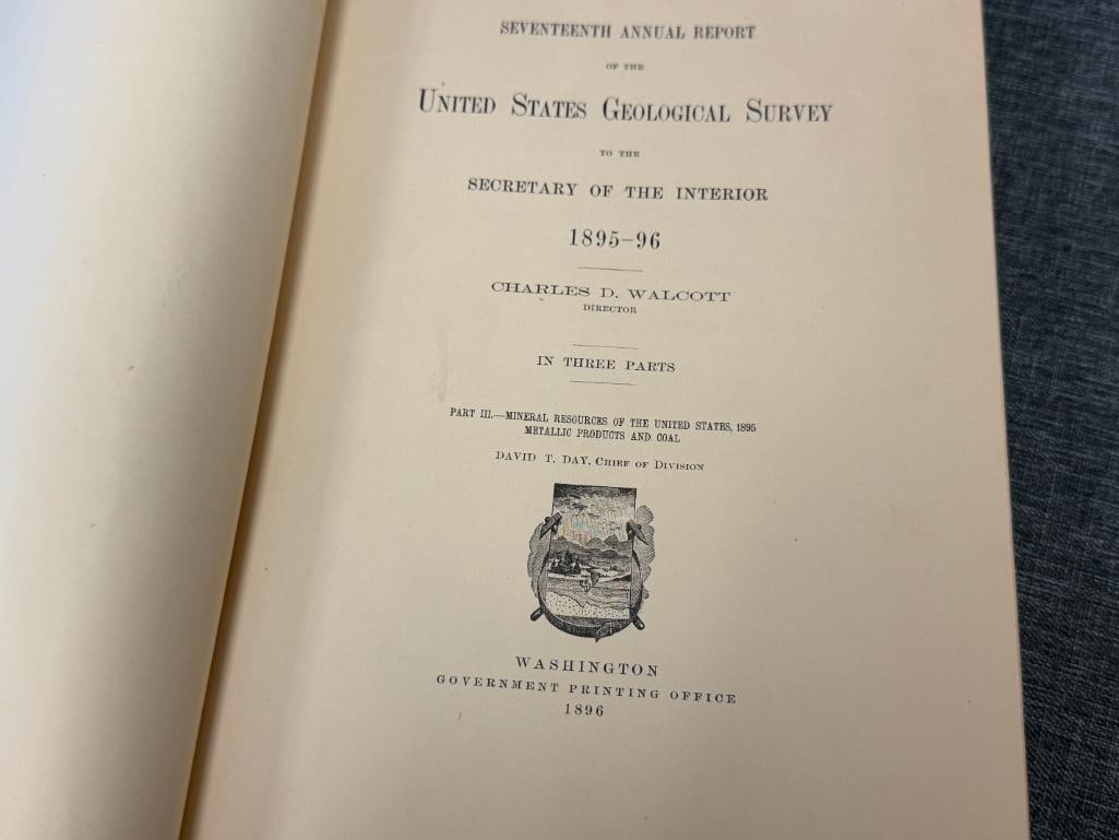 1896 17TH ANNUAL REPORT 1895-96 PART III MINERAL RESOURCES OF THE UNITED STATES ETALLIC PRODUCTS - 5