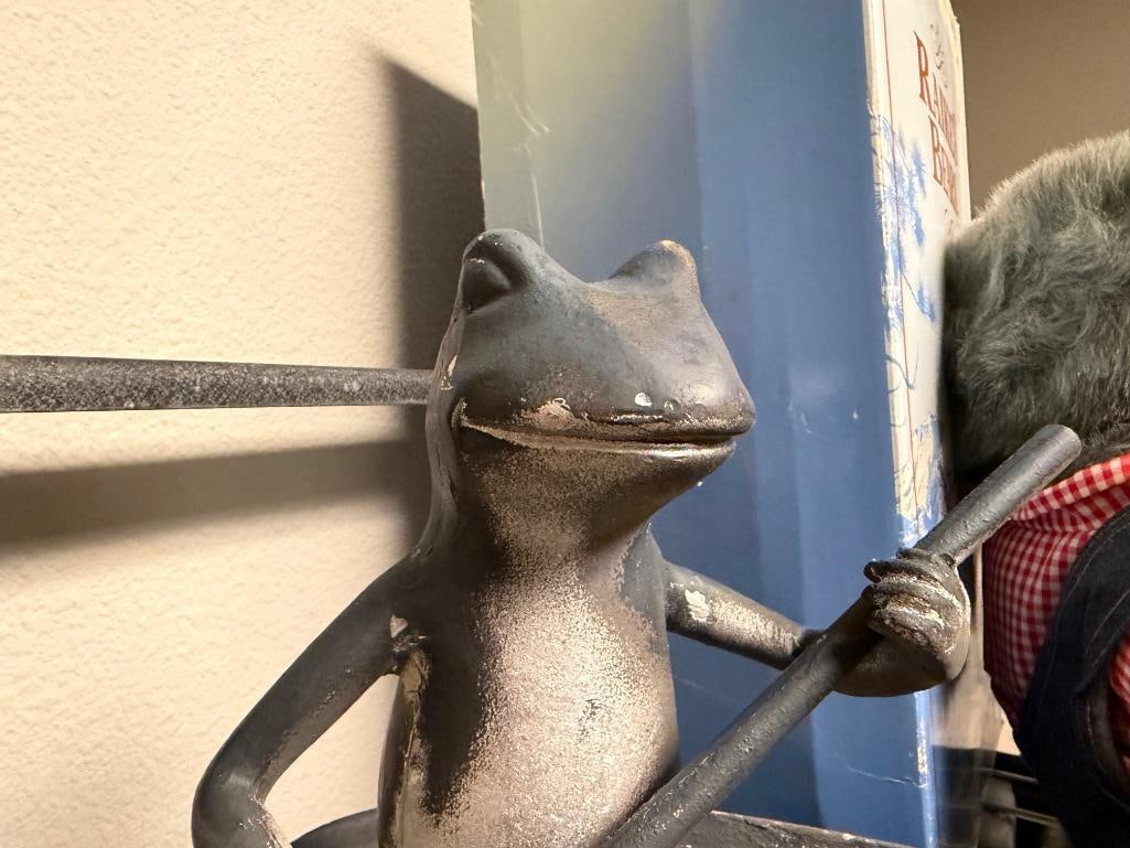 THREE SPI HOME " FROG FRIENDS " CAST ALUMINUM GARDEN YARD ART SCULPTURES - 4