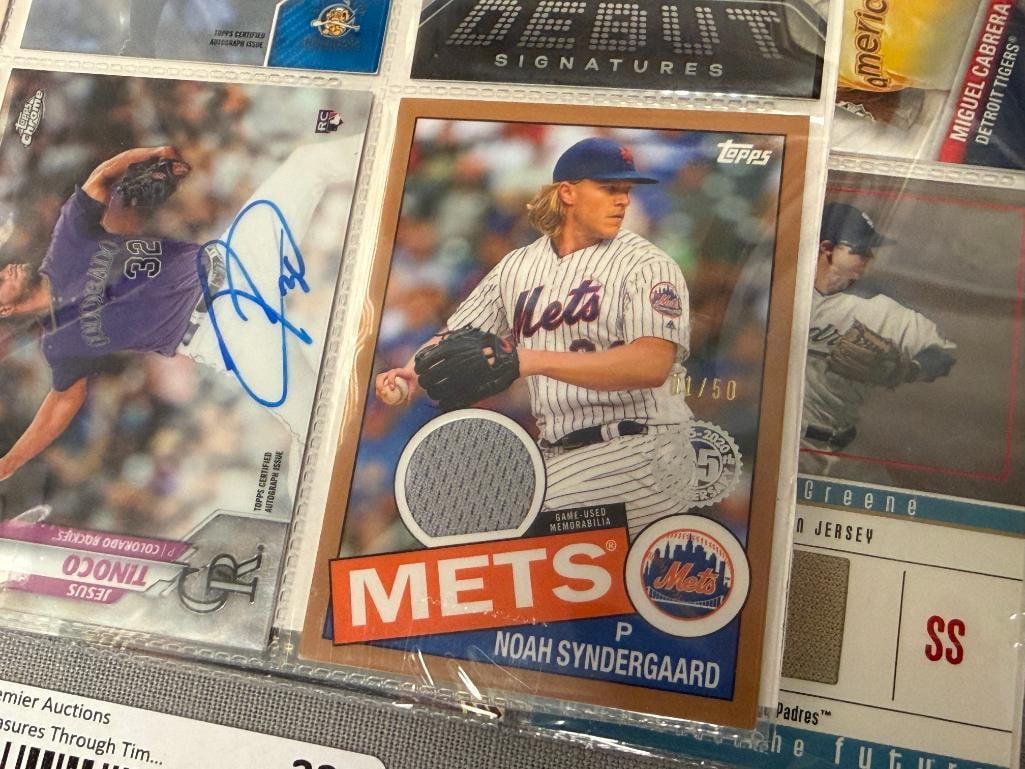 ASSORTED AUTOGRAPH AND JERSEY PATCH BASEBALL CARDS 12 TOTAL - 2
