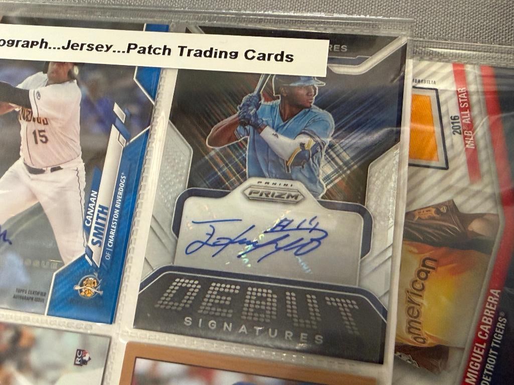 ASSORTED AUTOGRAPH AND JERSEY PATCH BASEBALL CARDS 12 TOTAL - 3
