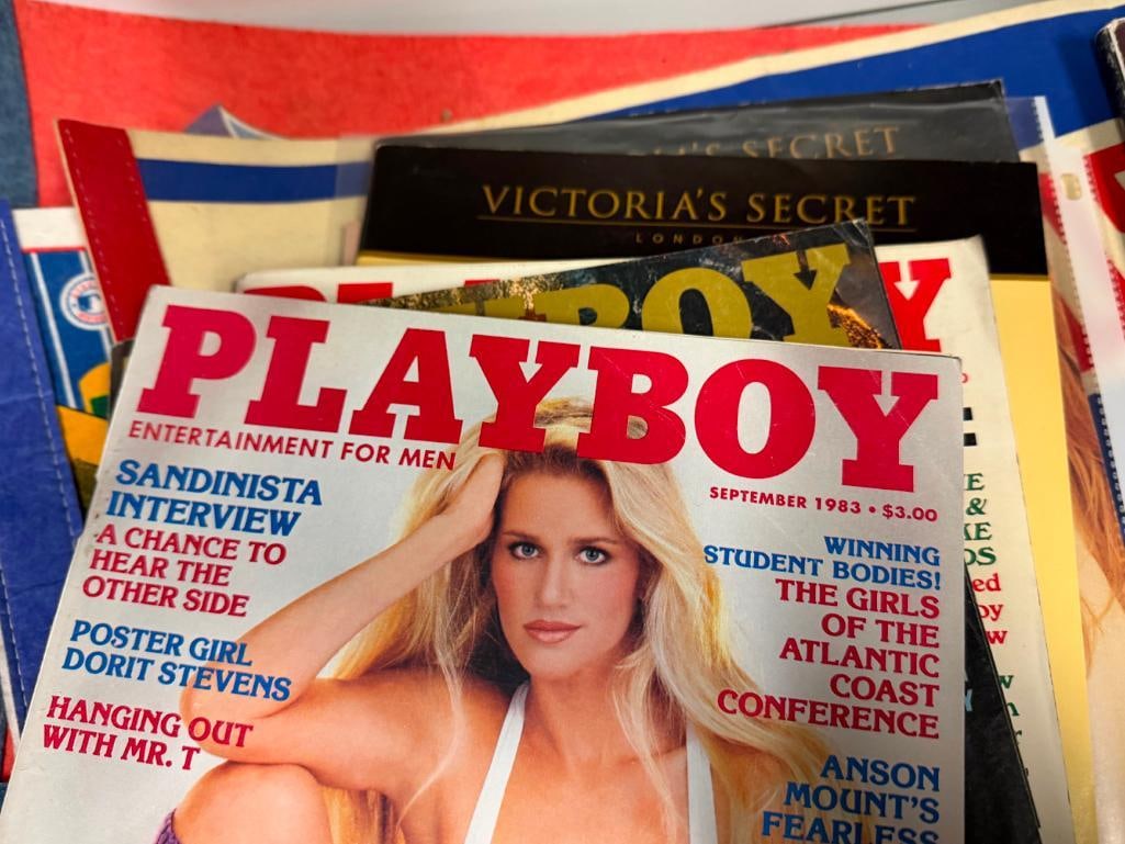 15 MAGAZINES INCLUDING MOSTLY PLAYBOY FROM THE 1970'S TO 1990'S INCLUDING 1945 PIN UP SHEET - 17