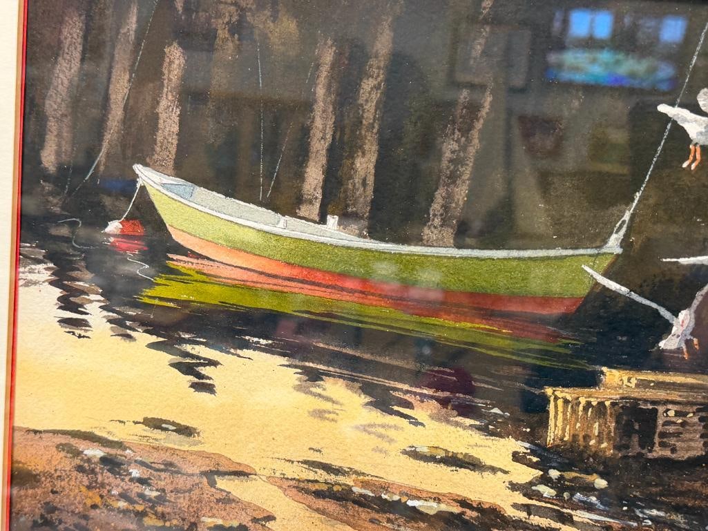 FERDINAND PETRIE NEW JERSEY ARTIST ORIGINAL WATERCOLOR ON PAPER PAINTING SEA-LANDSCAPE - 2