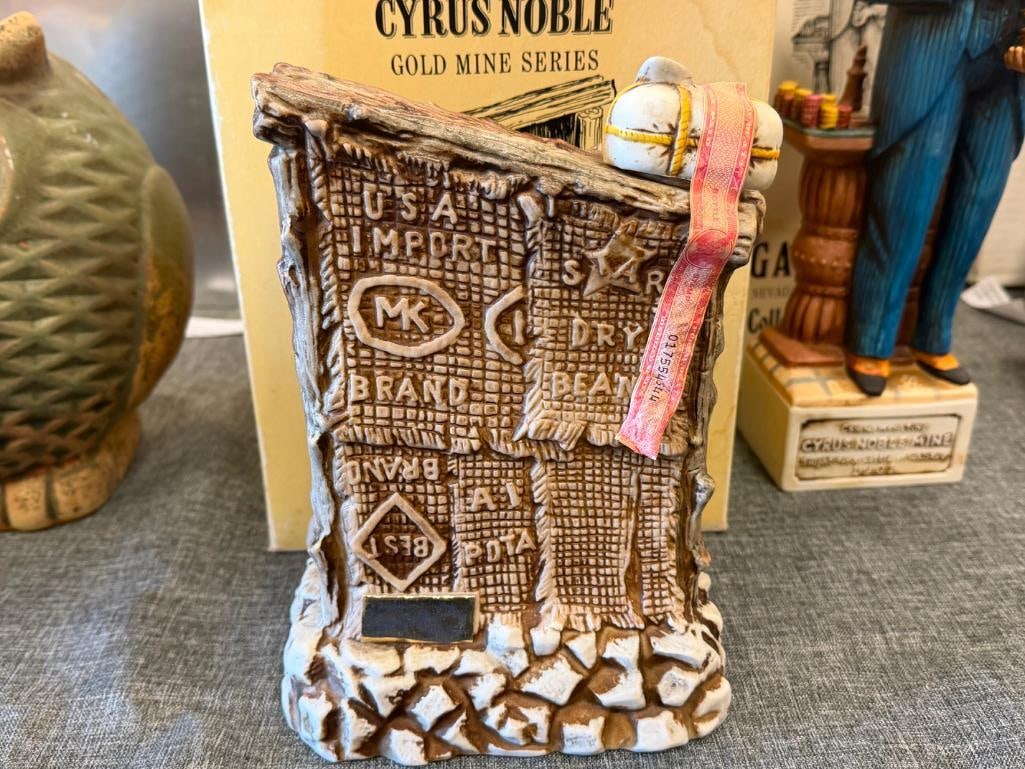 FIVE CYRUS NOBLE GOLD MINE SERIES COMMEMORATIVE FIGURAL DECANTERS SEARCHLIGHT NEVADA - 10