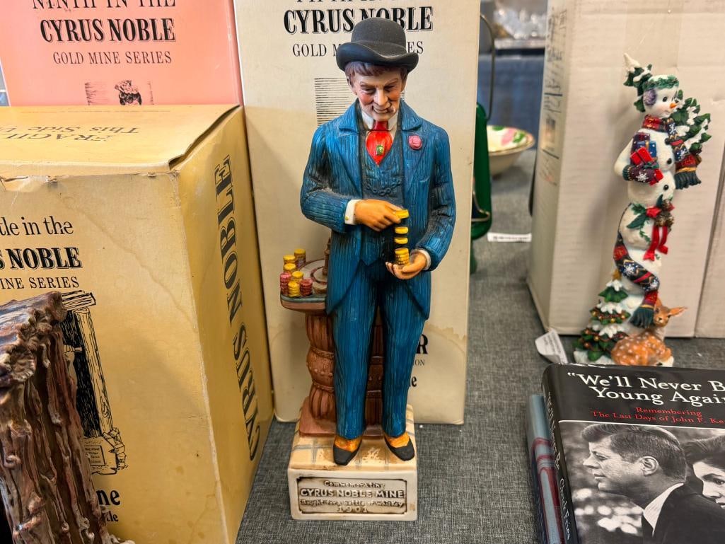 FIVE CYRUS NOBLE GOLD MINE SERIES COMMEMORATIVE FIGURAL DECANTERS SEARCHLIGHT NEVADA - 12