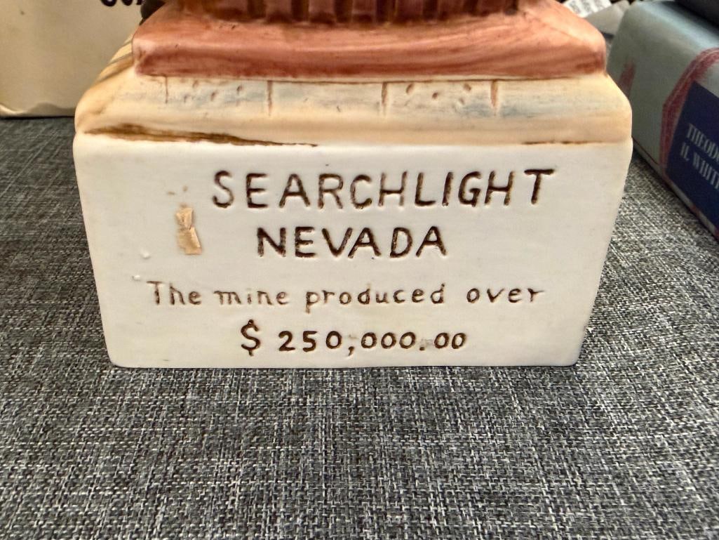 FIVE CYRUS NOBLE GOLD MINE SERIES COMMEMORATIVE FIGURAL DECANTERS SEARCHLIGHT NEVADA - 19