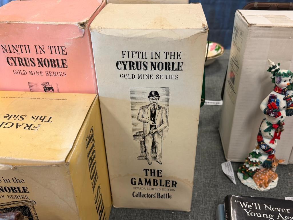 FIVE CYRUS NOBLE GOLD MINE SERIES COMMEMORATIVE FIGURAL DECANTERS SEARCHLIGHT NEVADA - 20