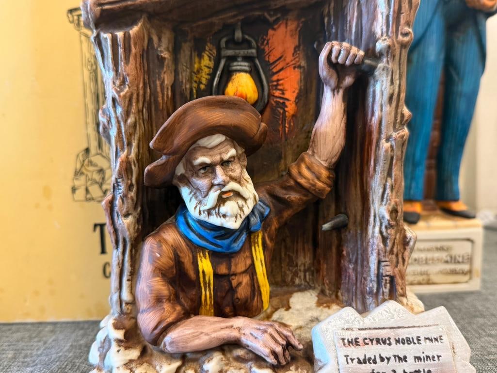 FIVE CYRUS NOBLE GOLD MINE SERIES COMMEMORATIVE FIGURAL DECANTERS SEARCHLIGHT NEVADA - 5