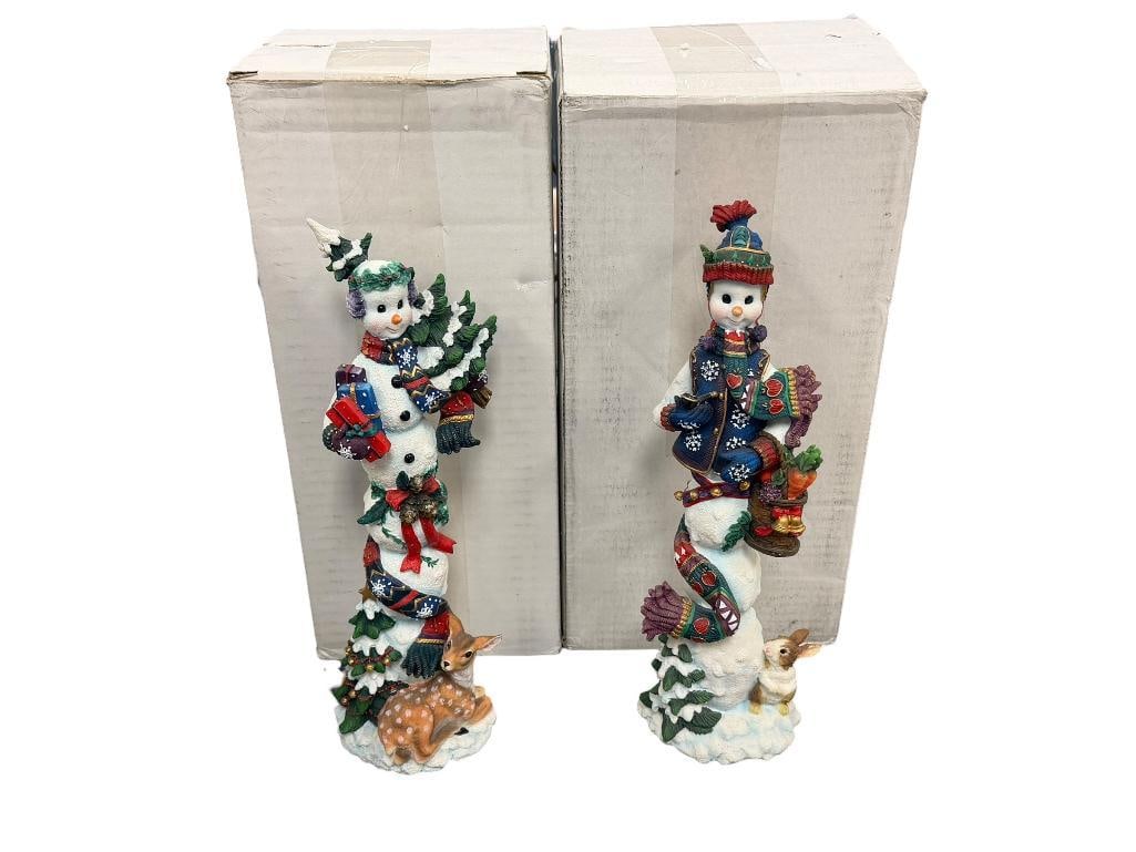 2000 / 2001 LENOX HOLIDAY FIGURINES PENCIL SNOWMAN COLLECTION WINTER PAL AND WINTER BUDDY (1 of 17)