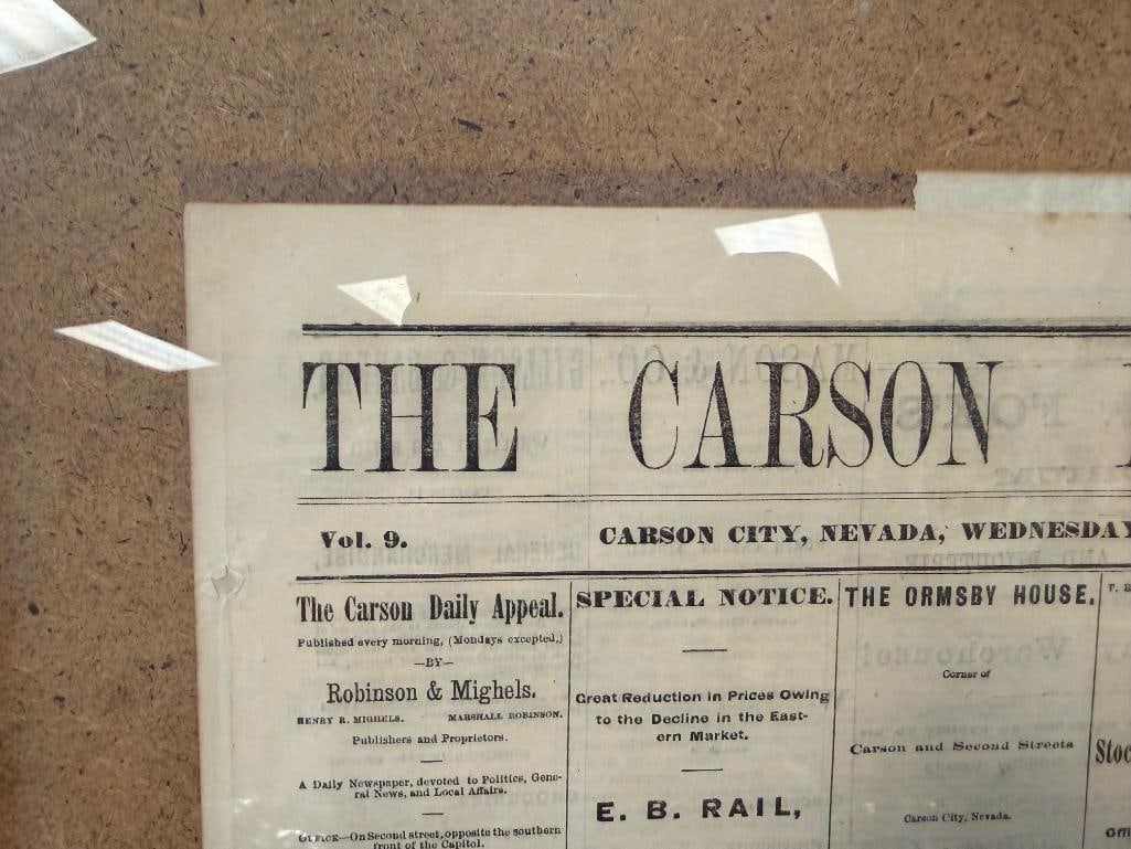 NOV. 16, 1876 THE CARSON DAILY APPEAL CARSON CITY, NV NEWSPAPER VOL. 9 NO. 54 - 10