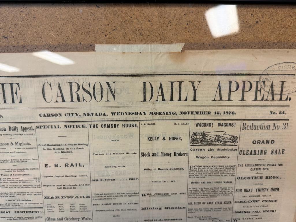 NOV. 16, 1876 THE CARSON DAILY APPEAL CARSON CITY, NV NEWSPAPER VOL. 9 NO. 54 - 11