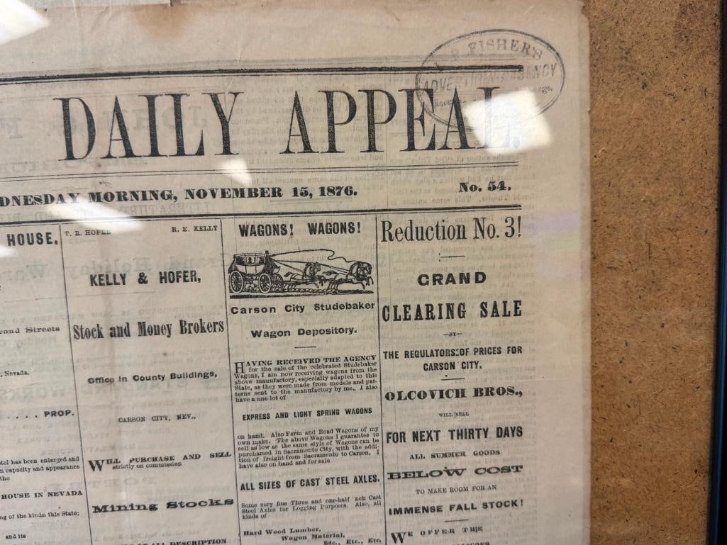 NOV. 16, 1876 THE CARSON DAILY APPEAL CARSON CITY, NV NEWSPAPER VOL. 9 NO. 54 - 5