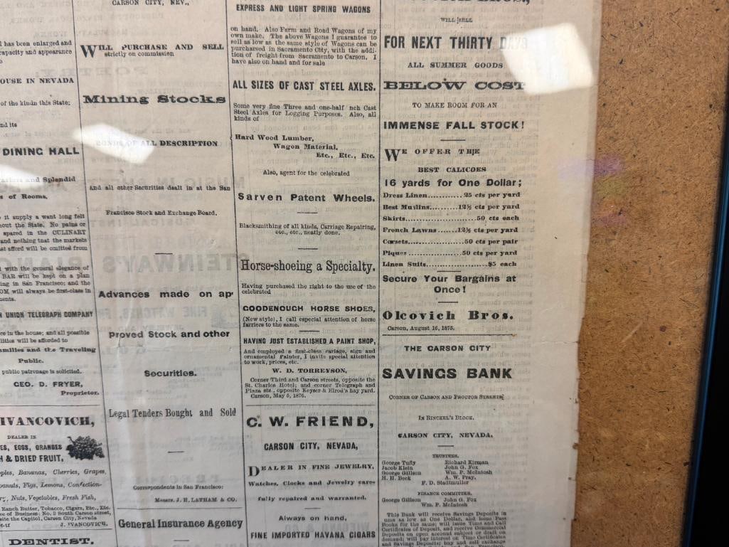NOV. 16, 1876 THE CARSON DAILY APPEAL CARSON CITY, NV NEWSPAPER VOL. 9 NO. 54 - 6