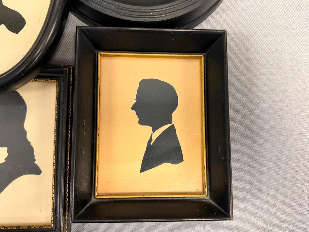 SEVEN VINTAGE AND EARLY 19TH CENTURY CUTWORK SILHOUETTES - 3
