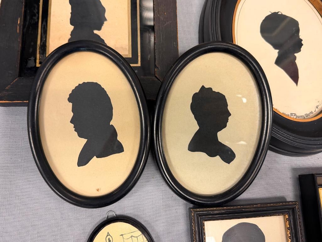 SEVEN VINTAGE AND EARLY 19TH CENTURY CUTWORK SILHOUETTES - 6