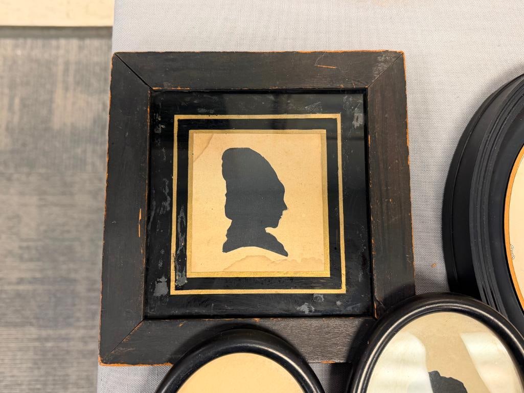 SEVEN VINTAGE AND EARLY 19TH CENTURY CUTWORK SILHOUETTES - 9