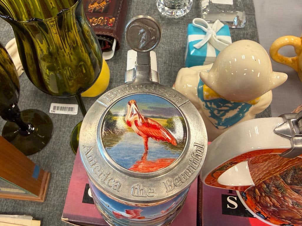 BUDWEISER AMERICA THE BEAUTIFUL NATIONAL PARK SERIES BEER STEINS IN RELIEF WITH PEWTER FLIP LIDS - 11
