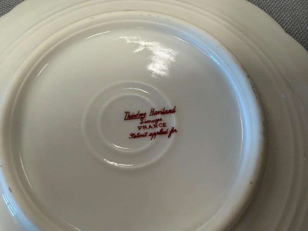 ANTIQUE VICTORIAN ERA THEODORE HAVILAND LIMOGES BOUILLON AND CUSTARD RAMEKINS WITH SAUCERS - 10