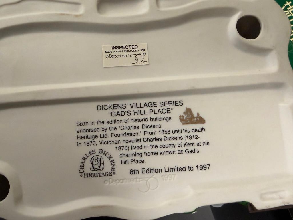 TWELVE DAYS OF DICKENS VILLAGE DEPT 56 PORCELAIN ILLUMINATING BUILDINGS AND ACCESSORIES - 20