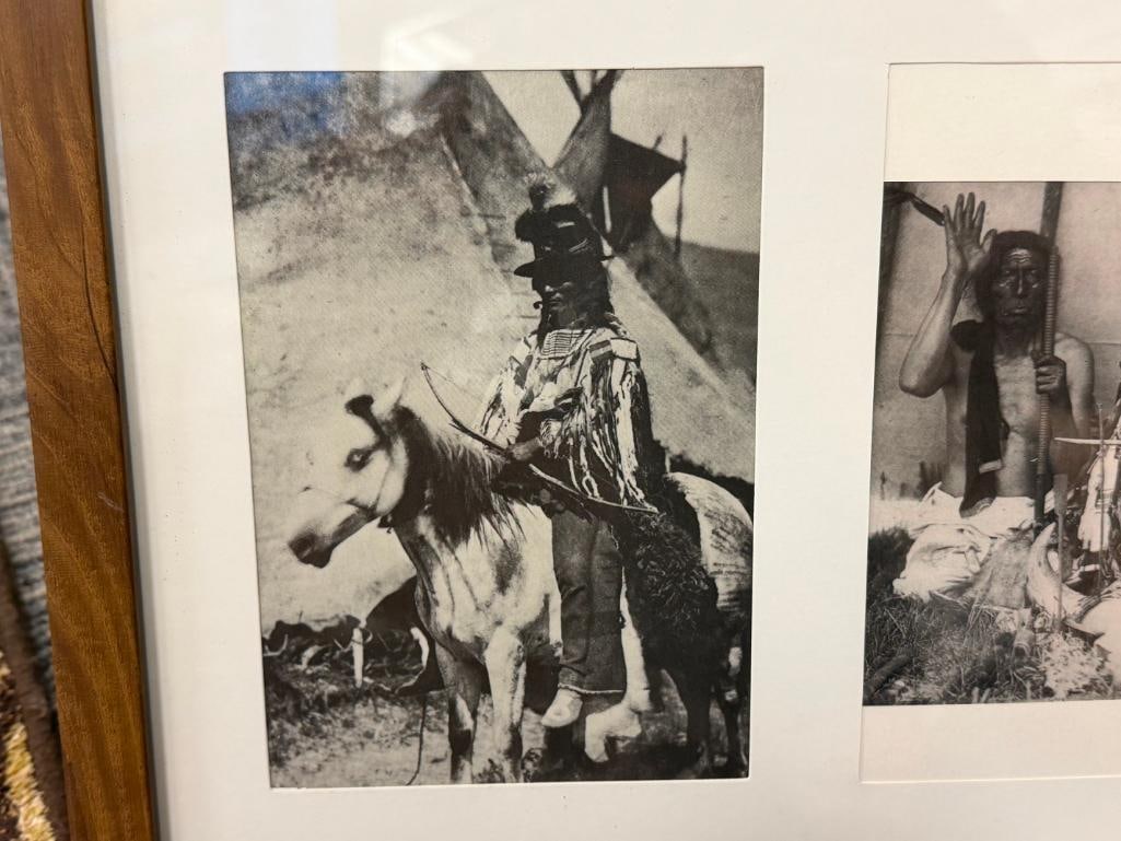 BLACK AND WHITE AND SEPIA TONED PHOTOGRAPHS OF NATIVE AMERICAN MEN - 3