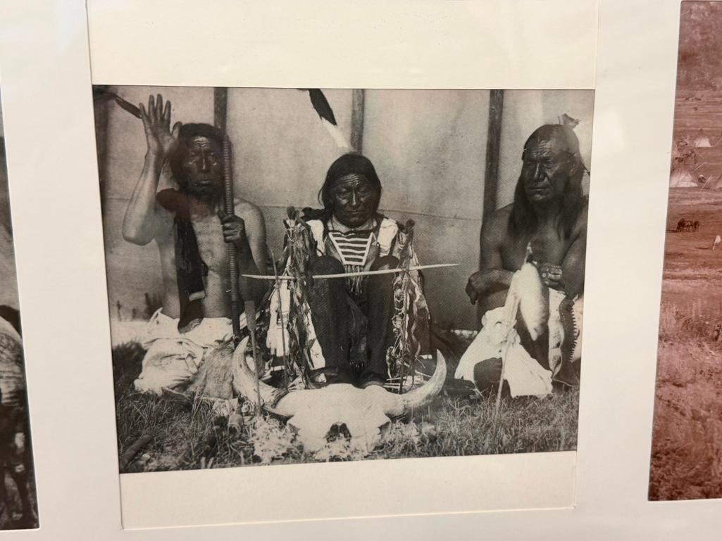 BLACK AND WHITE AND SEPIA TONED PHOTOGRAPHS OF NATIVE AMERICAN MEN - 4