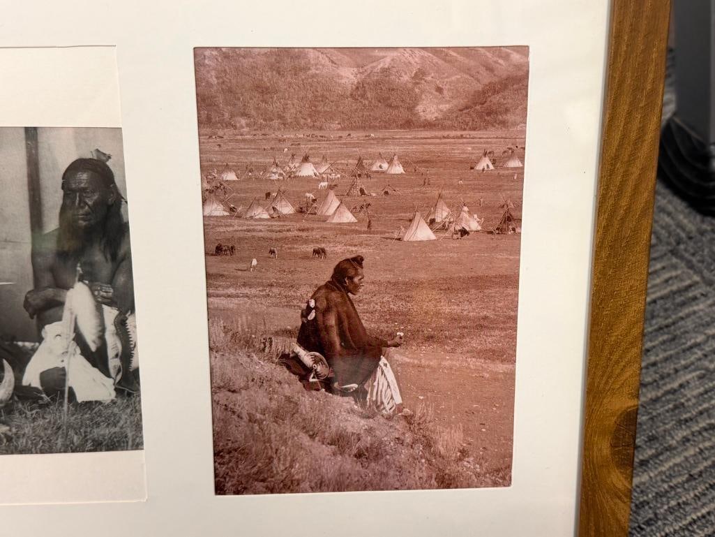 BLACK AND WHITE AND SEPIA TONED PHOTOGRAPHS OF NATIVE AMERICAN MEN - 5