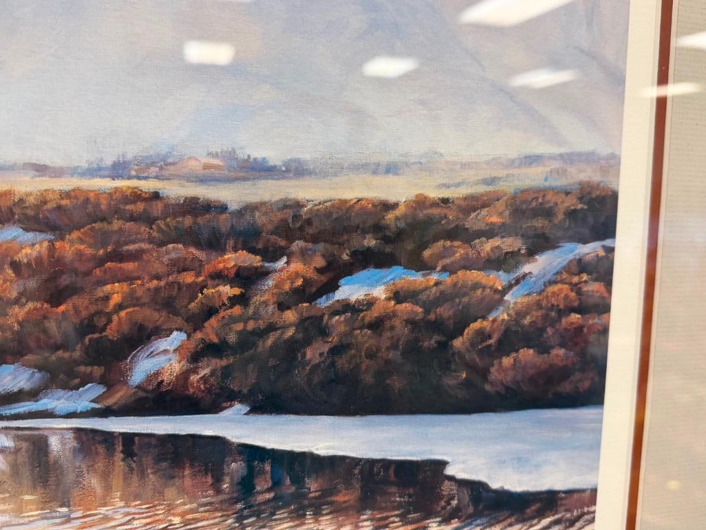FRED BOYCE PROLIFIC NEVADA WILDLIFE ARTIST LIMITED EDITION PRINT OUT OF THE MORNING MIST NO. 26/500 - 7