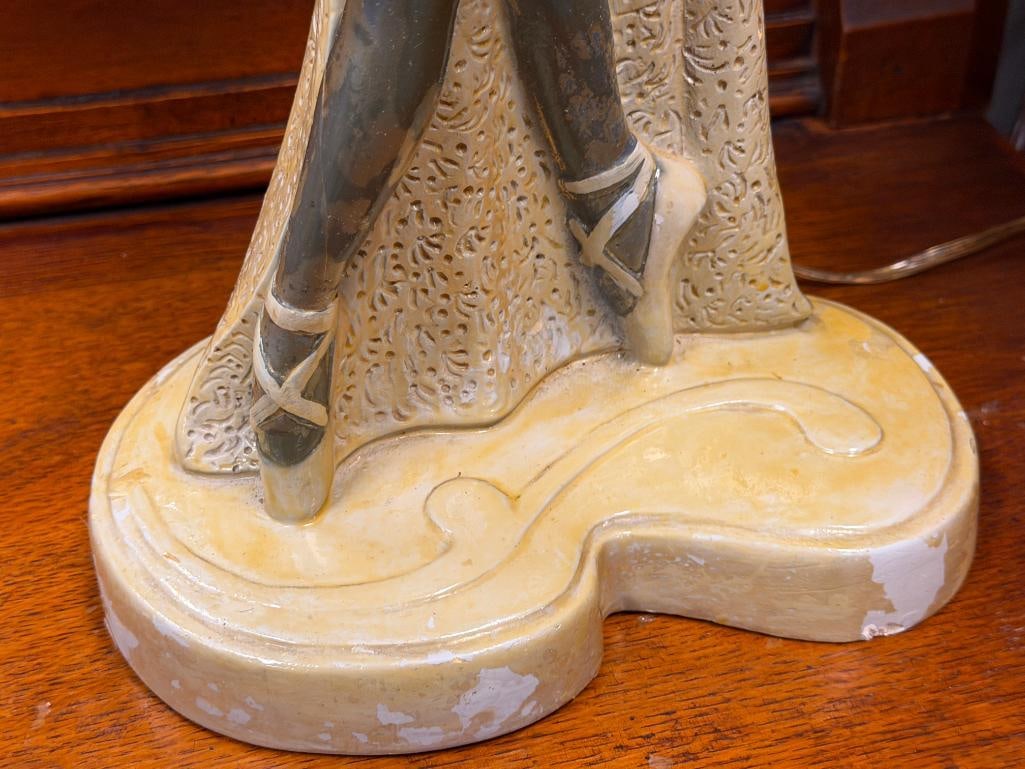 VINTAGE AFRICAN AMERICAN BALLERINA FIGURAL TABLE LAMP - 5