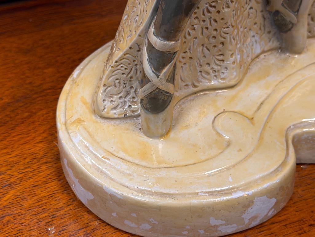 VINTAGE AFRICAN AMERICAN BALLERINA FIGURAL TABLE LAMP - 6